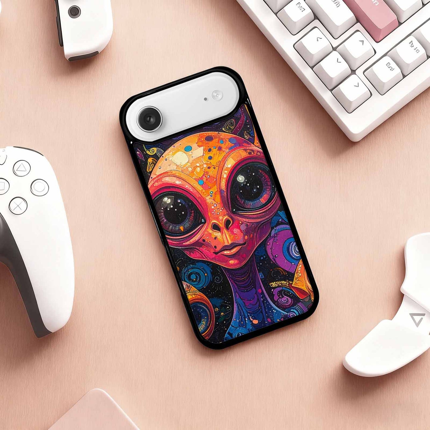 iPhone 17 Air Case — Cartoon Alien Characters Alien Scifi, Custom Art Phone Cover