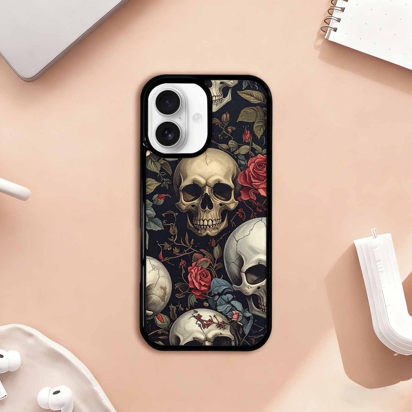 iPhone 17 Case — Skulls Roses And Skulls Gothic Skulls, Unique Phone Case Design