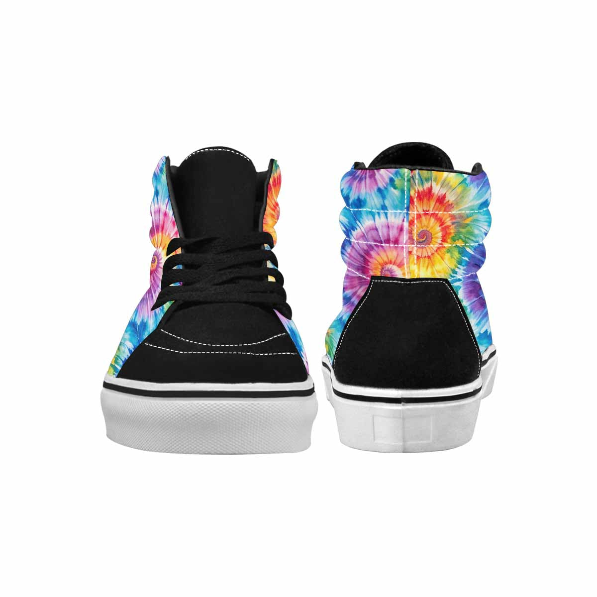 WOMEN'S Tie Dye Swirl High Top Canvas Grunge Custom Sneakers
