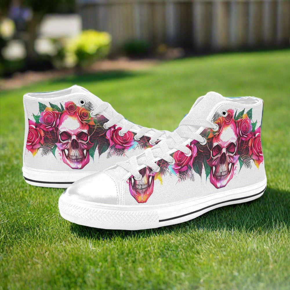 Monarch Pink Cream Vivid MEN Bold Art - Freaky Shoes | Custom Art Sneakers