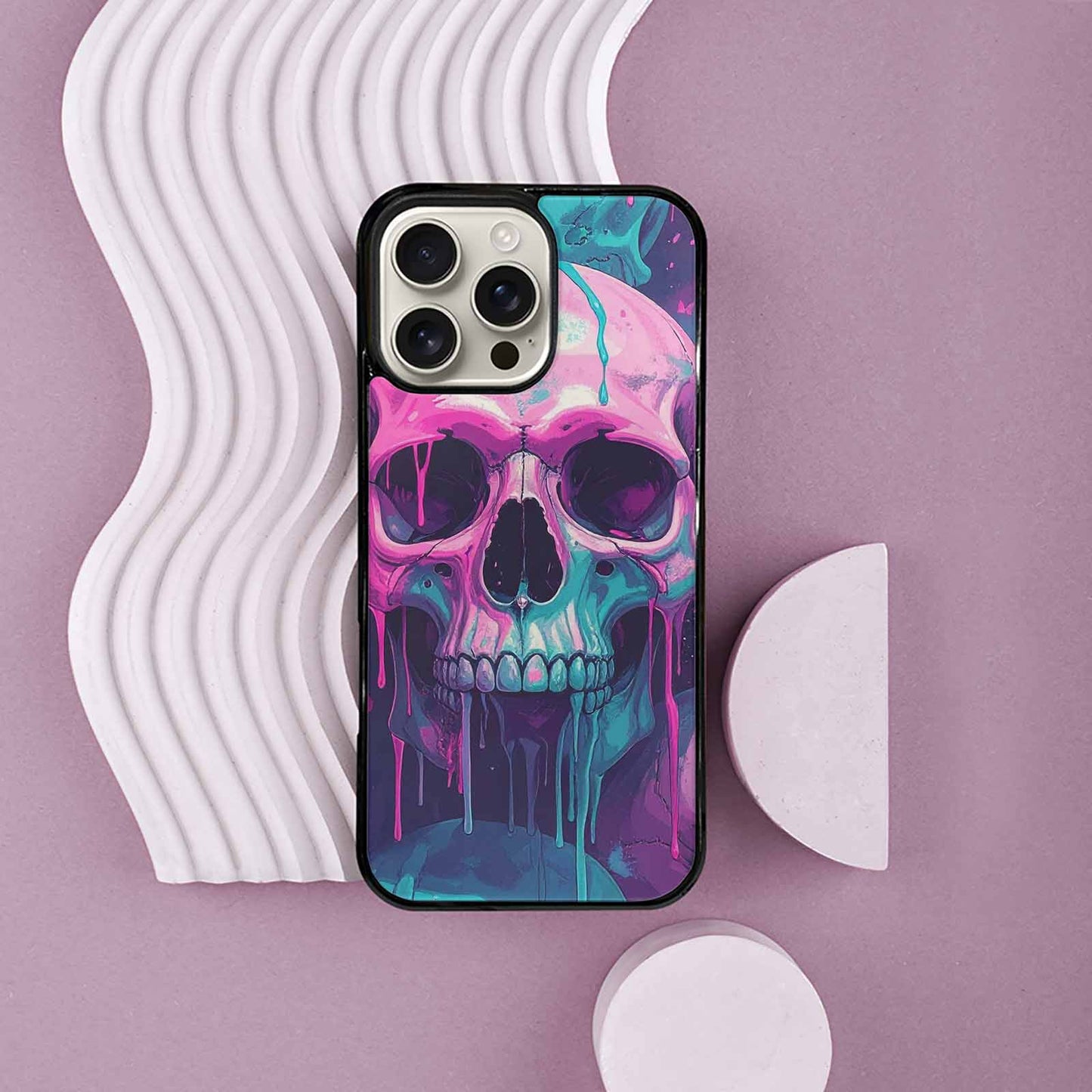 iPhone 16 Pro Max Case — 1000\'s Of Skulls Overlapping Each Other, Custom Art Phone Cover