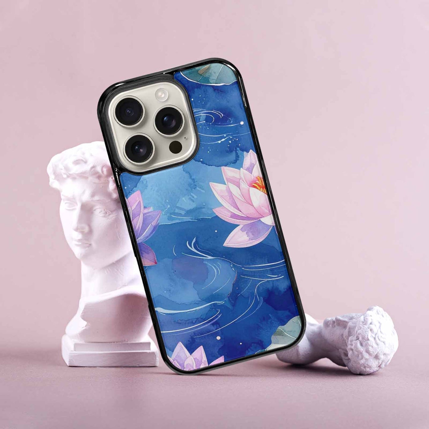 iPhone 16 Pro Case — Monet Water Lilies Painting Pattern, Custom Printed Phone Case