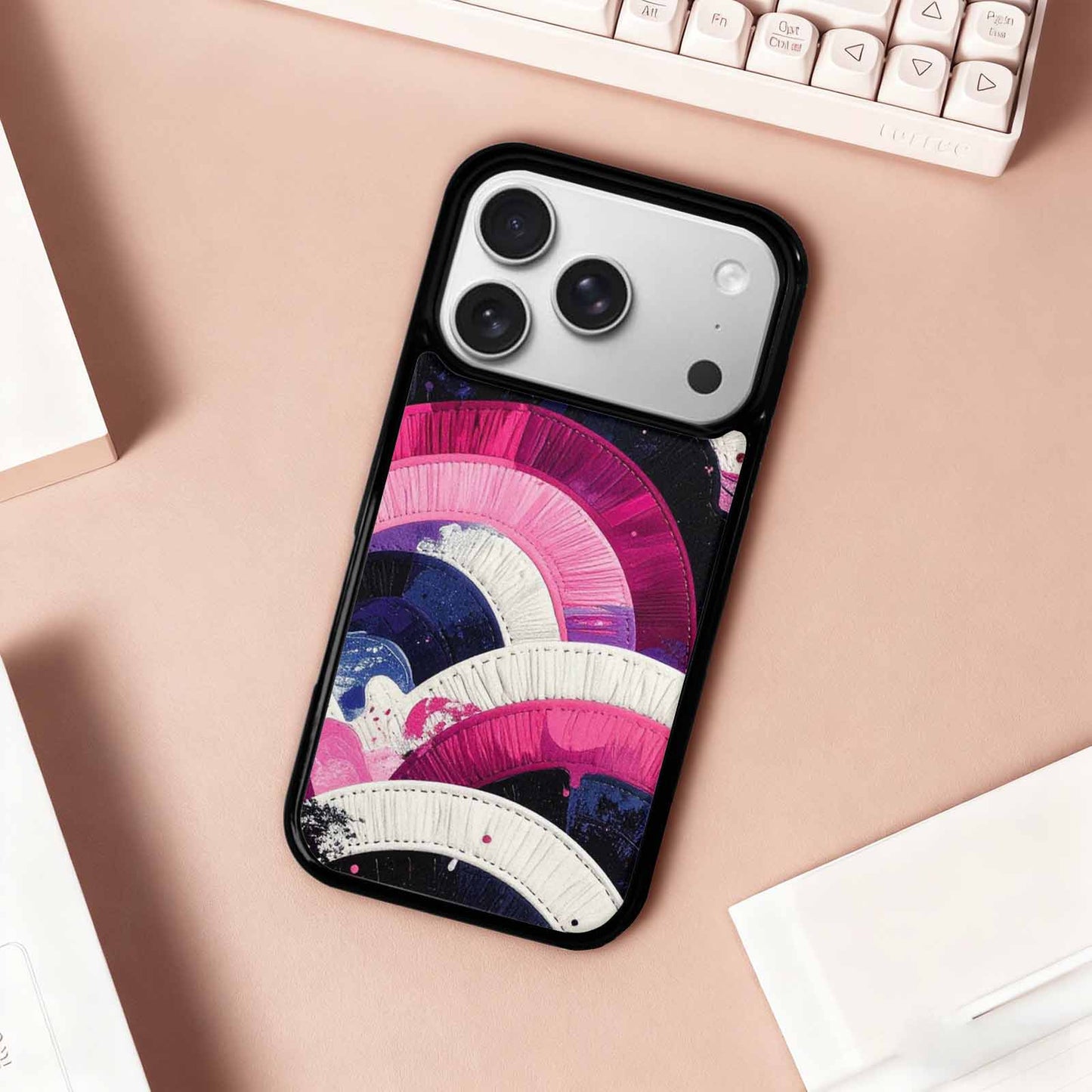 iPhone 17 Pro Case — Vivid Camo Genderfluid Pride Camo, Custom Printed Phone Case