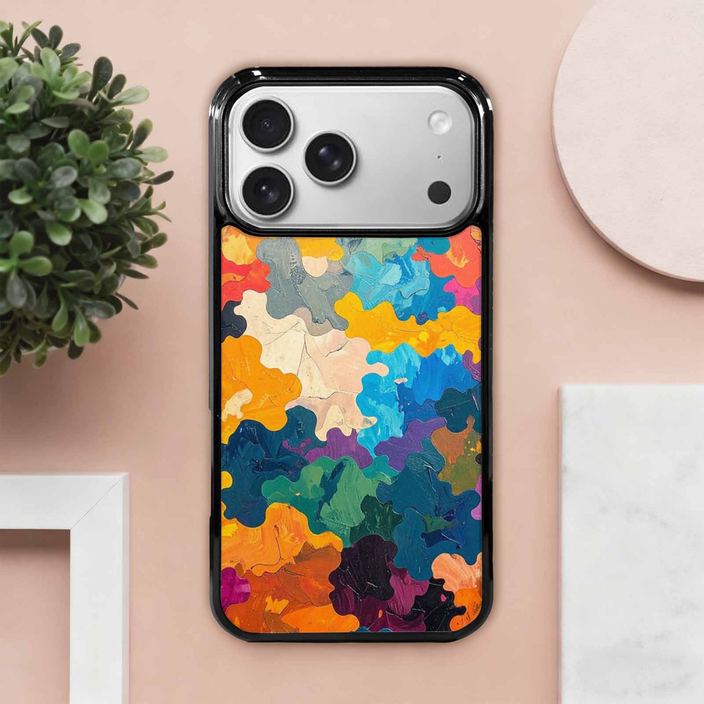 iPhone 17 Pro Max Case — Camo Patches Full Color Camo, Personalized Phone Case