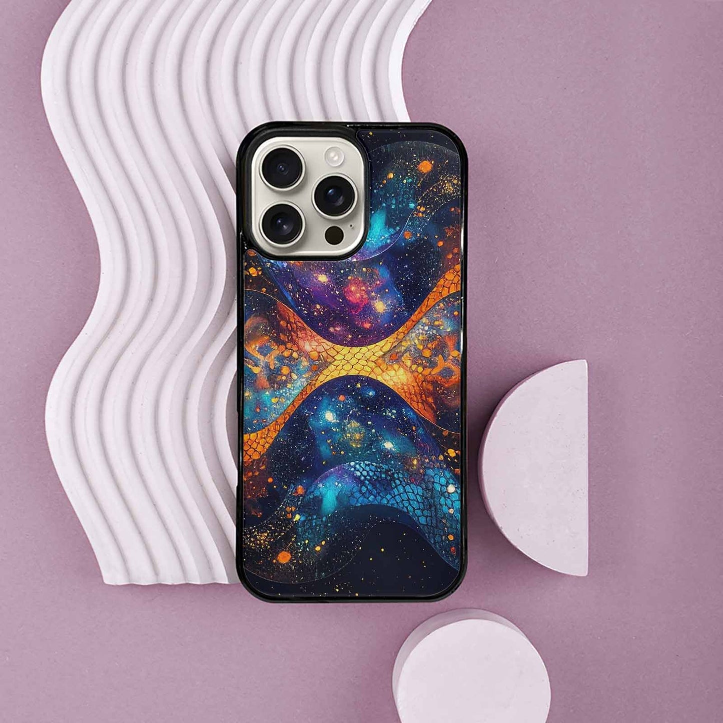 iPhone 16 Pro Max Case — Galaxy Snake Print Custom, Custom Printed Phone Case