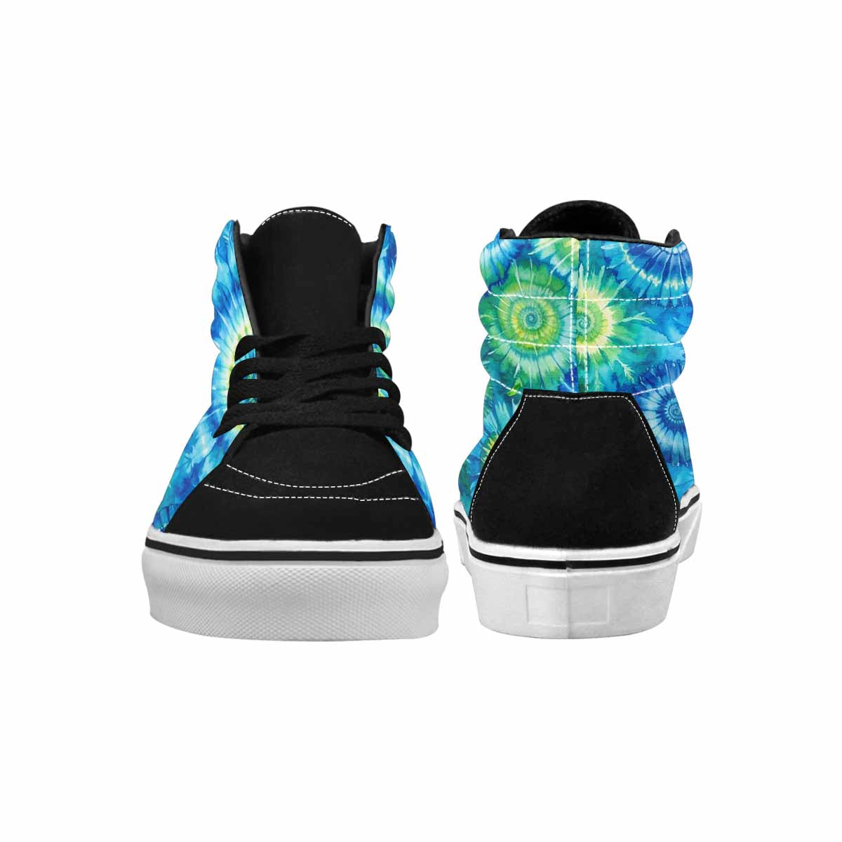 WOMEN'S Tie Dye Swirl High Top Canvas Y2K Custom Sneakers