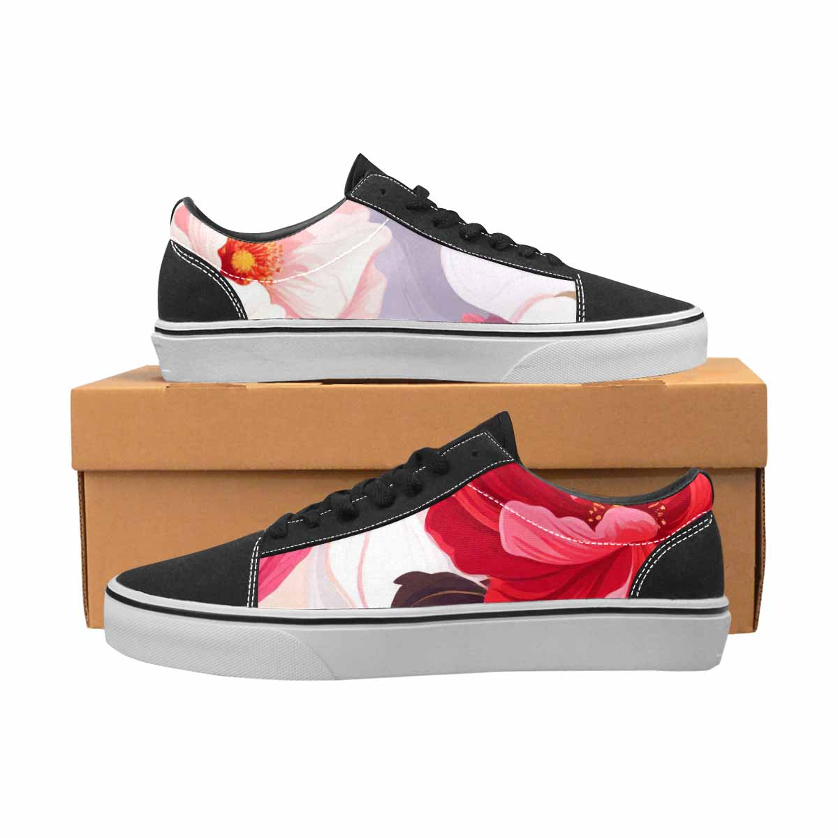 MEN'S Marble Floral Canvas Lace-Up Neon Fantasy Shoes