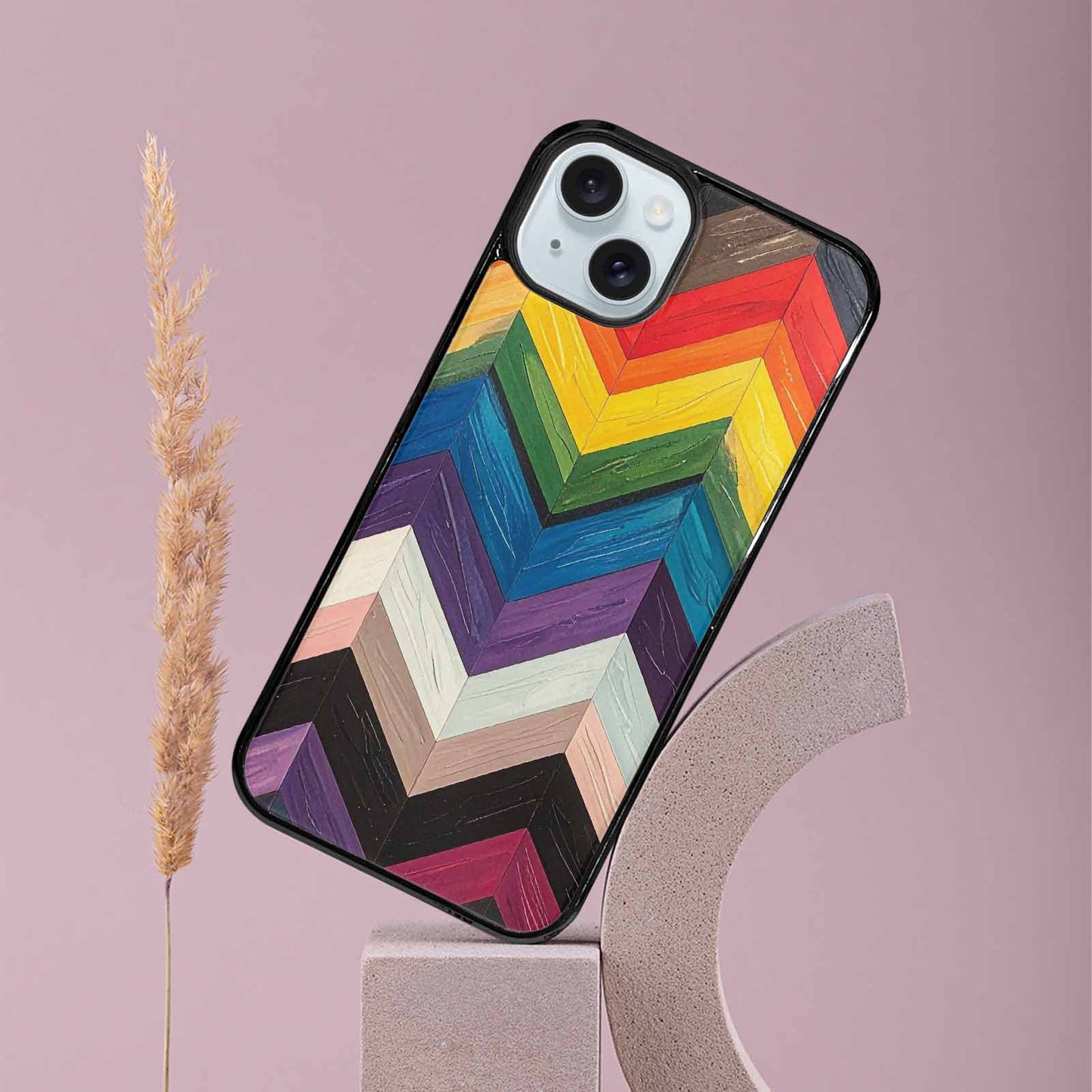 iPhone 15 Plus Case — Progress Pride Flag Color Theme Small, Custom Phone Case