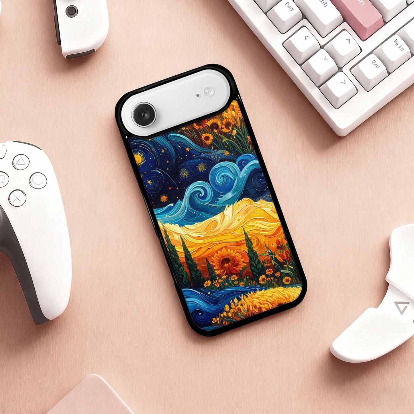 iPhone 17 Air Case — Small Van Gogh Style Swirl Galaxy, Custom Art Phone Cover