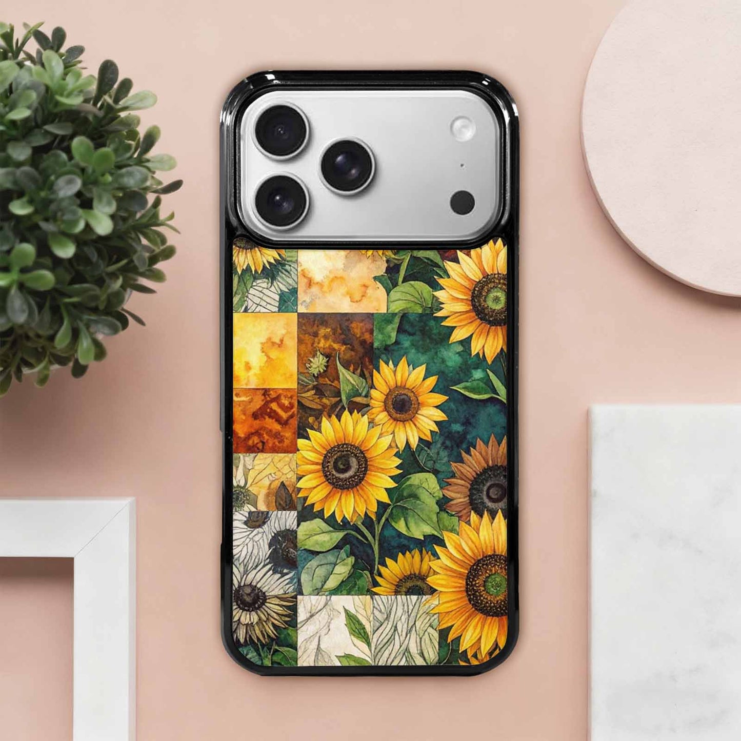 iPhone 17 Pro Max Case — Small Sunflower Pattern, Randomly Floral, Custom Phone Case