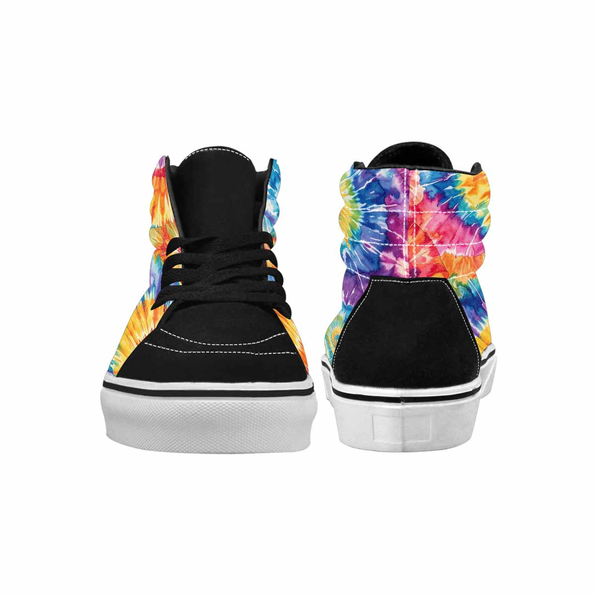 WOMEN'S Tie Dye Swirl High Top Canvas Dark Academia Sneakers