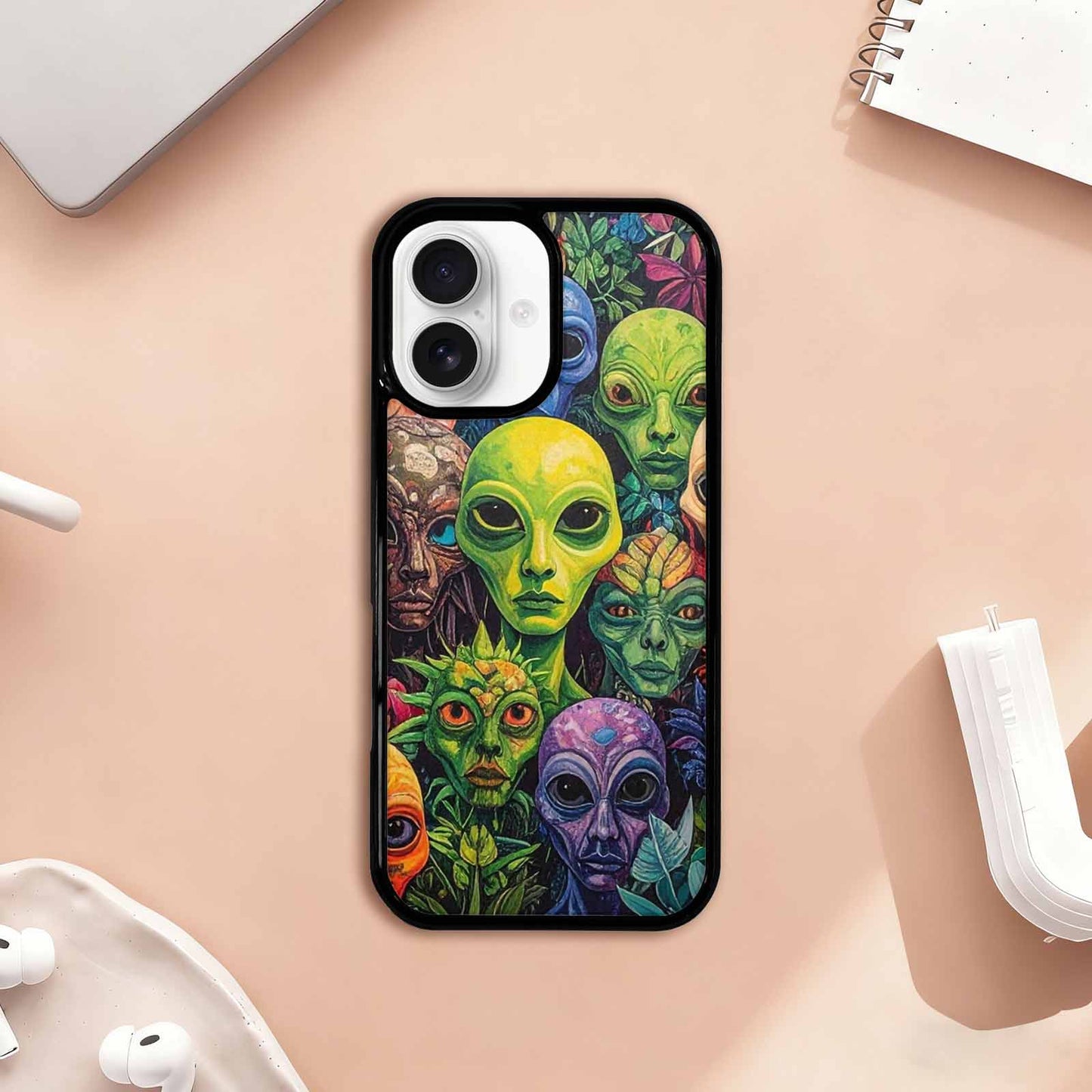 iPhone 17 Case — Aliens Pattern Hundreds Of Alien Scifi, Custom Art Phone Cover