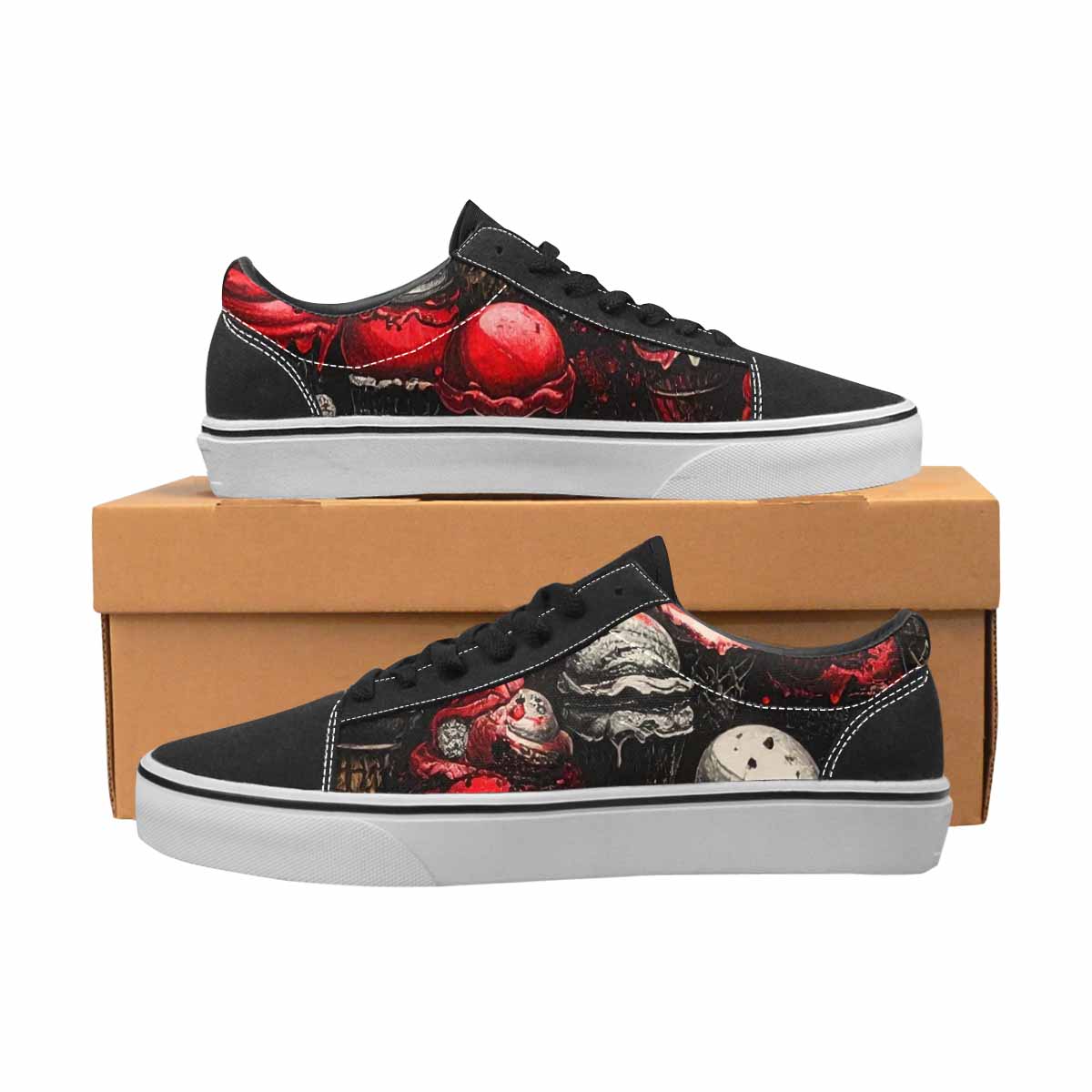 WOMEN'S Ice Cream Motif Lace-Up Canvas Y2K Shoes