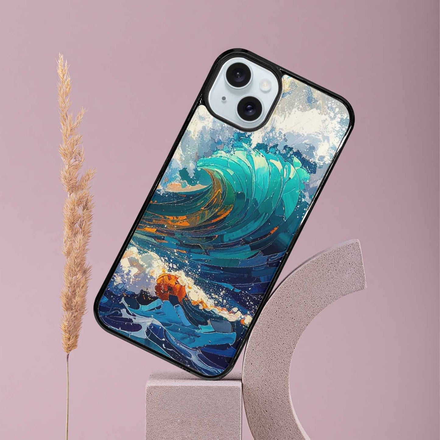 iPhone 15 Plus Case — Wave Crest Splash Wave Crest Splash, Original Design Phone Case