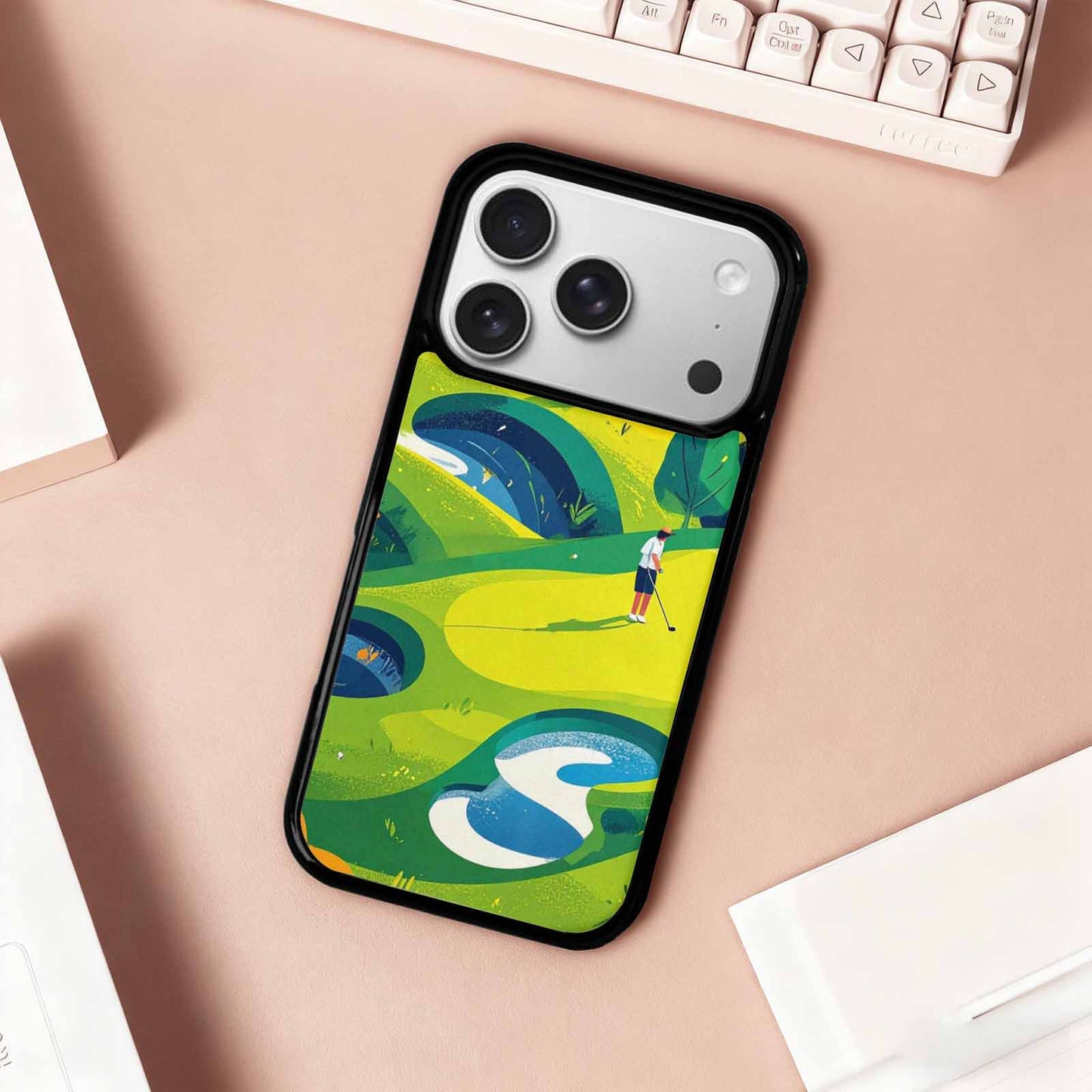 iPhone 17 Pro Case — Golf Cartoon Art Pattern Cartoon Cute, Custom Phone Case