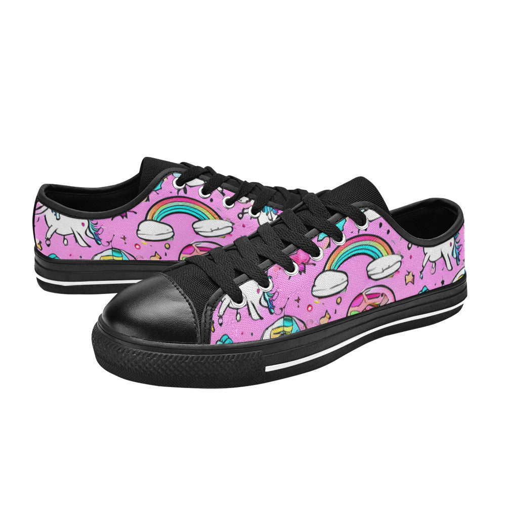 MEN'S Abstract Unicorn Art Canvas Grunge Custom Shoes