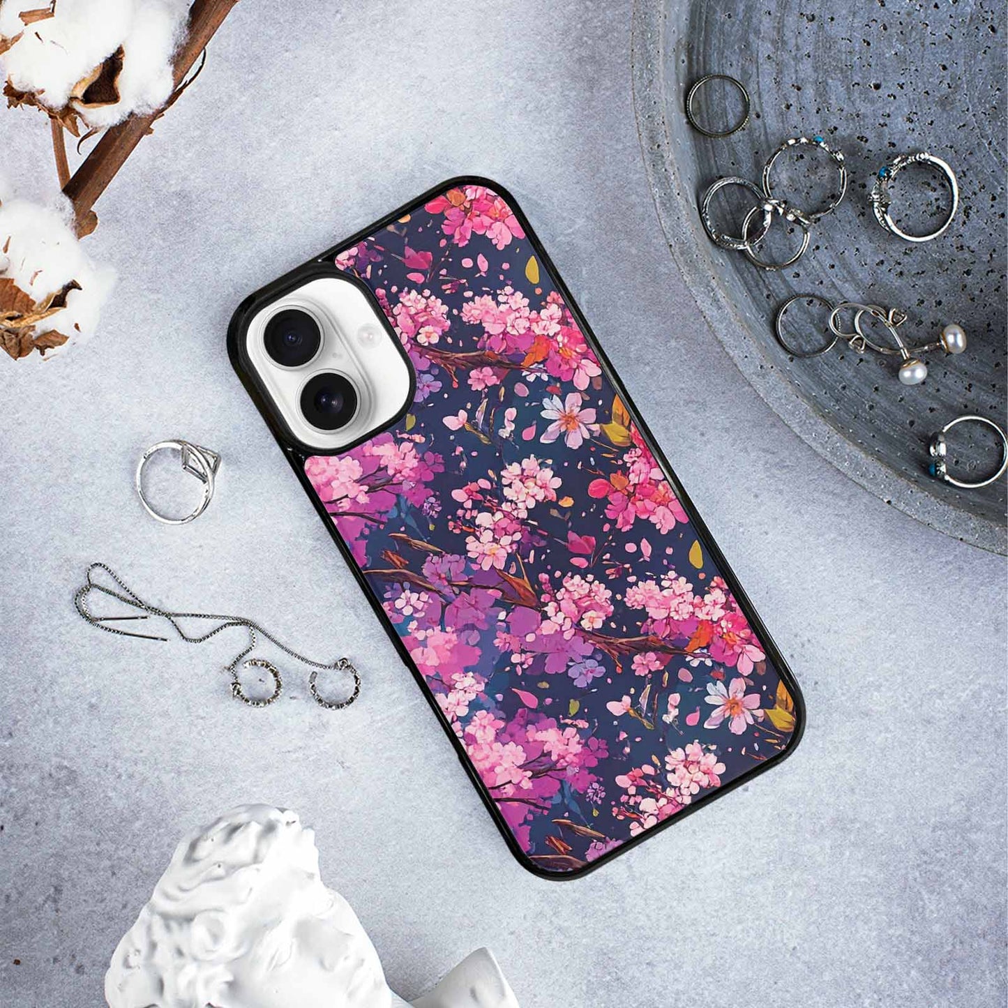 iPhone 16 Plus Case — Cherry Blossom Branch Cherry Blossom Branches, Unique Phone Case Design