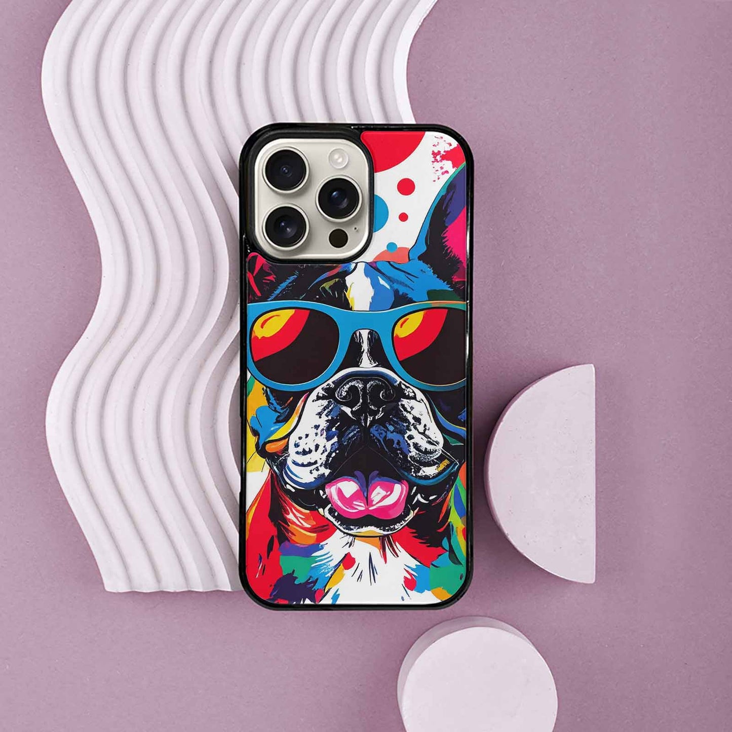iPhone 16 Pro Max Case — French Bulldog Pop Art Pattern, Custom Designed Case Cover