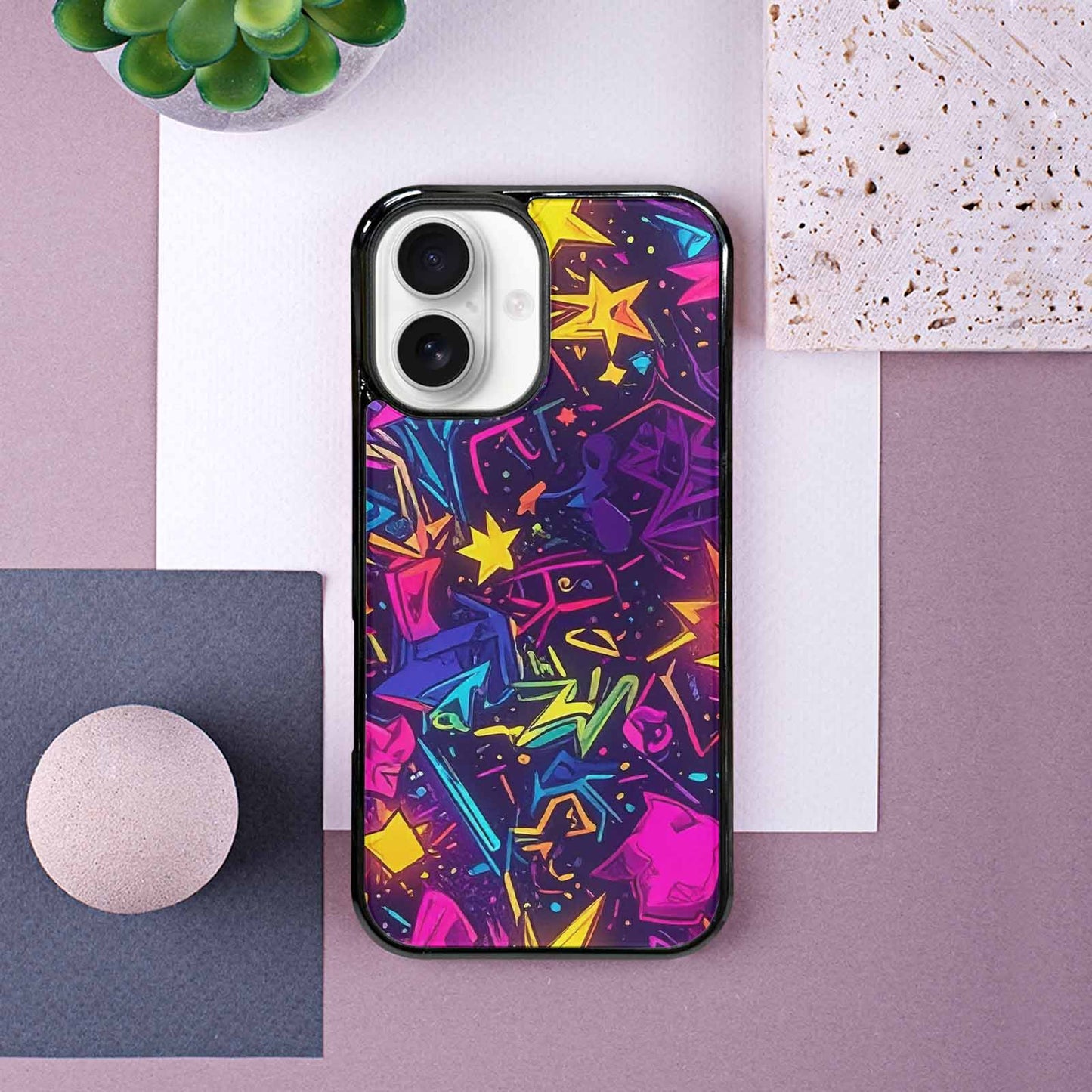 iPhone 16 Case — 80s Retro Motif 80s Retro Motifs, Original Design Phone Case