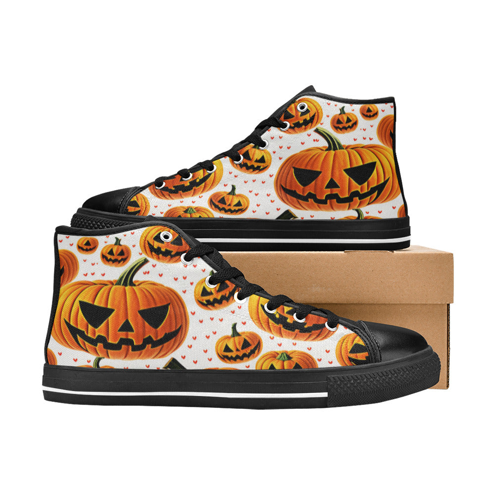 WOMEN'S Halloween Art 3 High Top Canvas Vivid Custom Shoes
