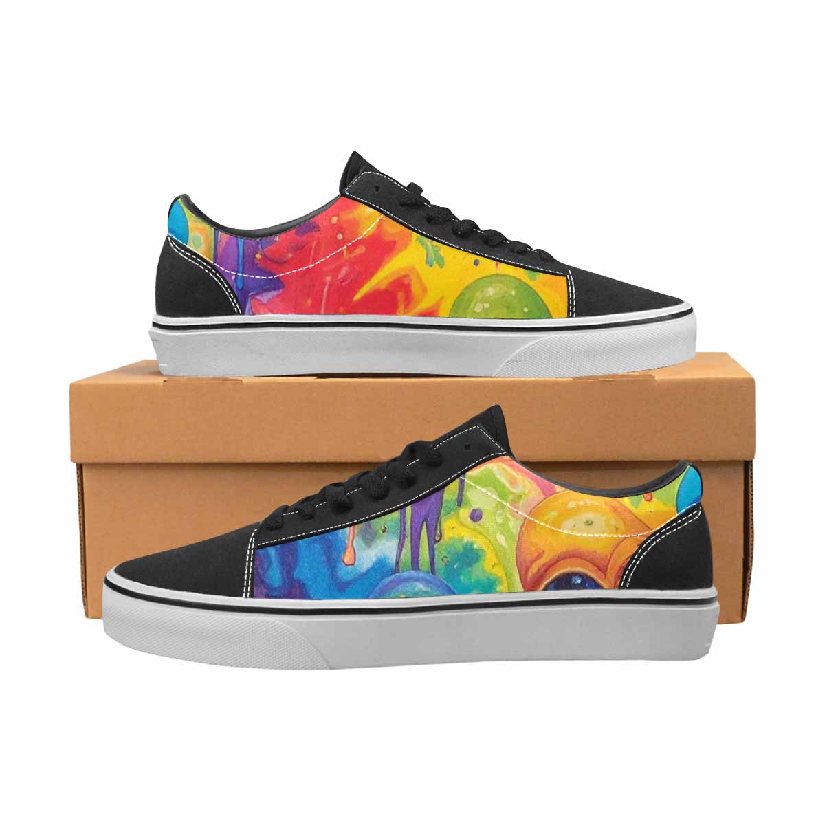 WOMEN'S Aliens Tie Dye Lace-Up Canvas Vivid Sneakers