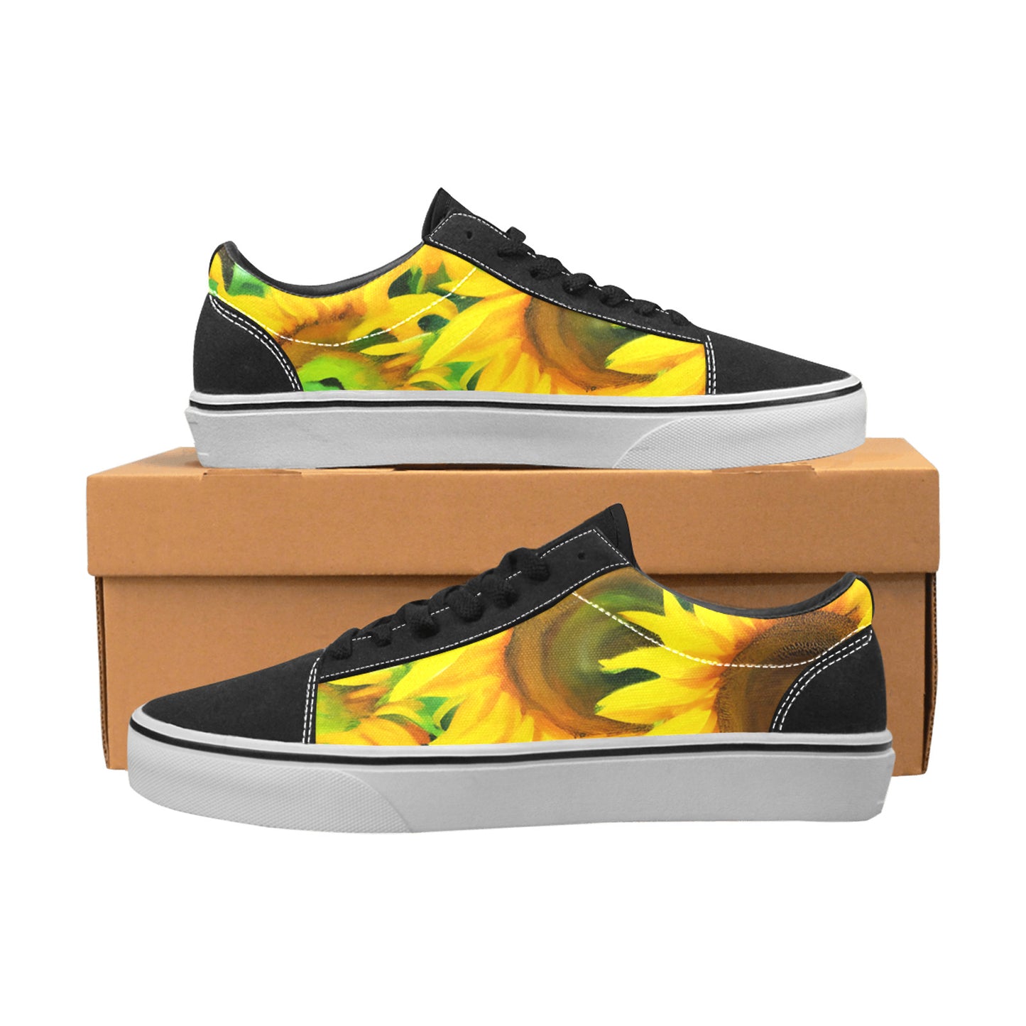 MEN'S Sunflowers Art Low Top Skateboarding Grunge Shoes