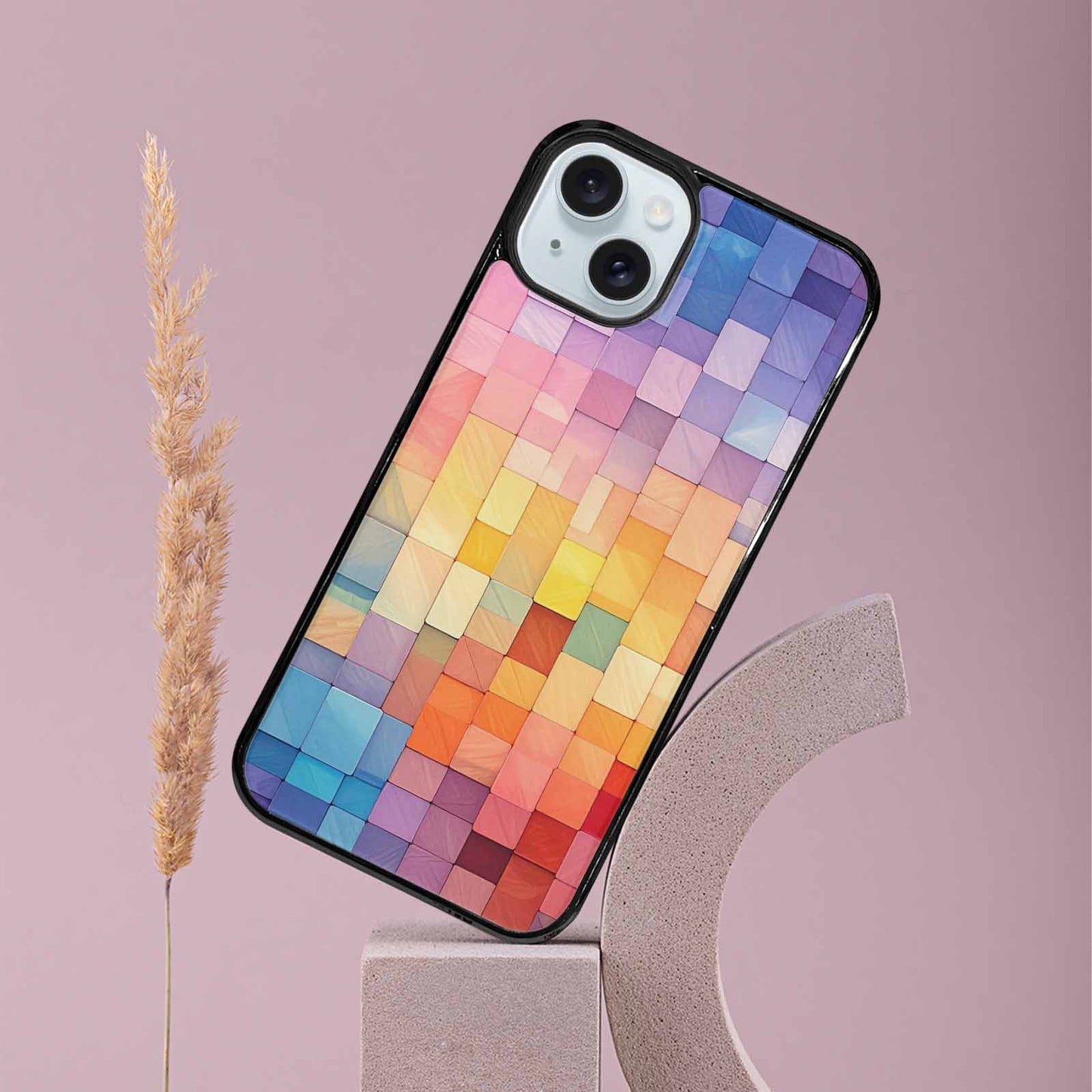 iPhone 15 Plus Case — Color Gradient Fade Pattern Hundreds Of, Custom Art Phone Cover