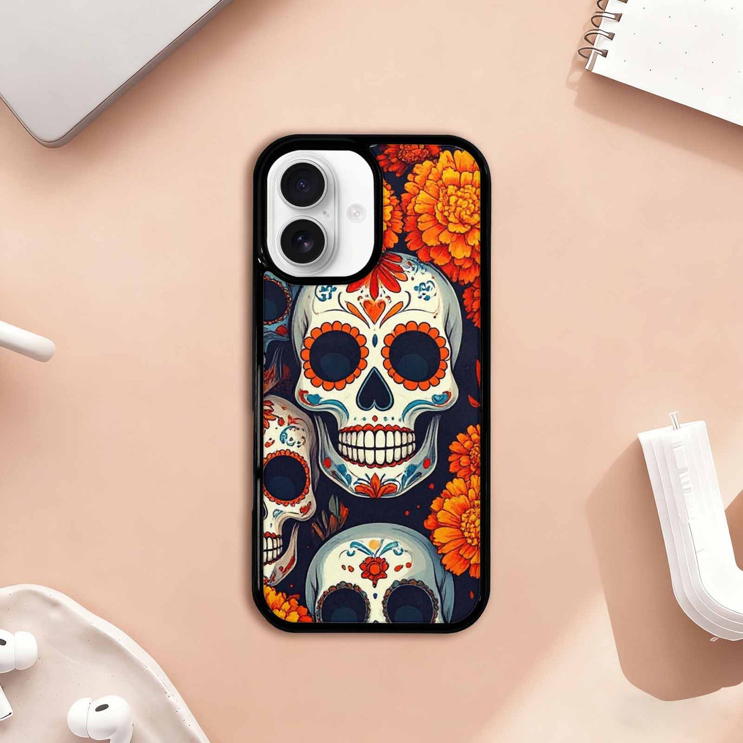 iPhone 17 Case — Skull Dark Art Gothic Print Gothic, Custom Printed Phone Case