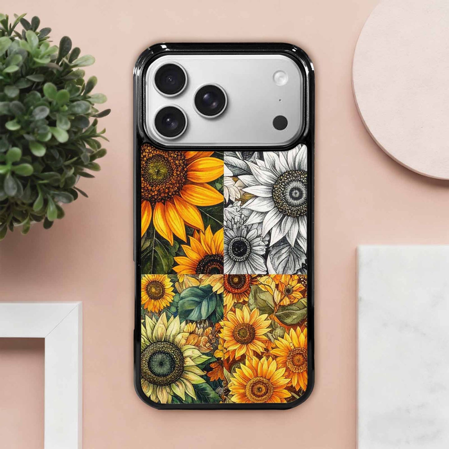 iPhone 17 Pro Max Case — Small Sunflower Pattern, Randomly Floral, Custom Made Phone Cover