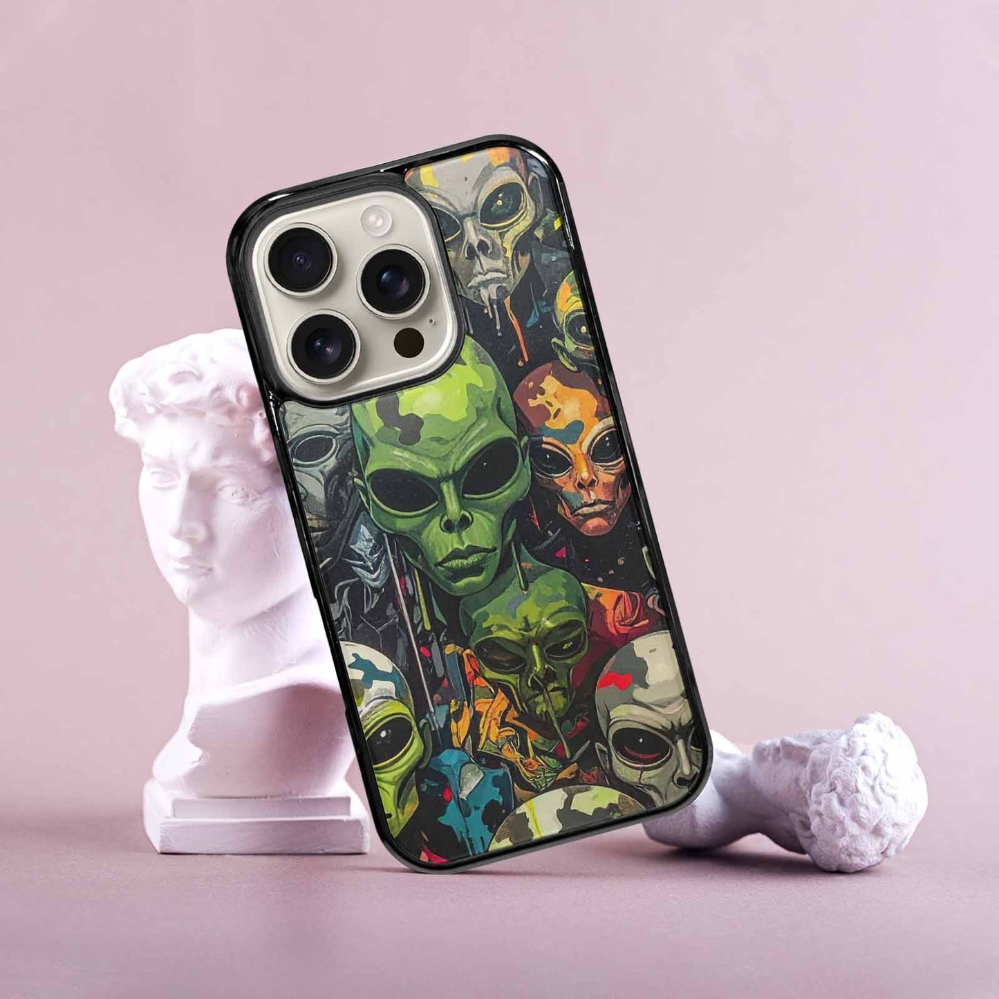 iPhone 16 Pro Case — Aliens Camo Aliens Pattern Hundreds Of, Original Design Phone Case