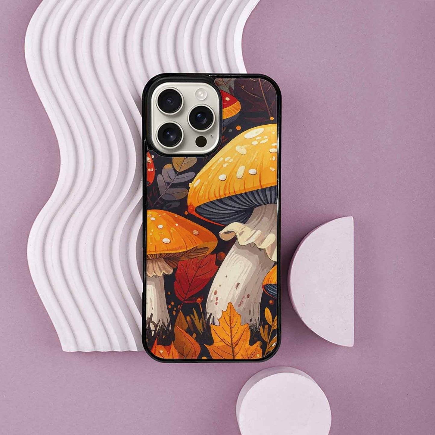 iPhone 16 Pro Max Case — Bold Autumn Mushroom Bold Autumn Mushroom, Personalized Phone Case
