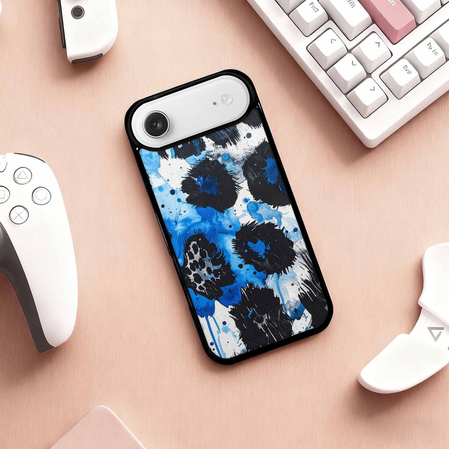 iPhone 17 Air Case — Animal Print Black Blue Ink Animal, Custom Print Case Cover