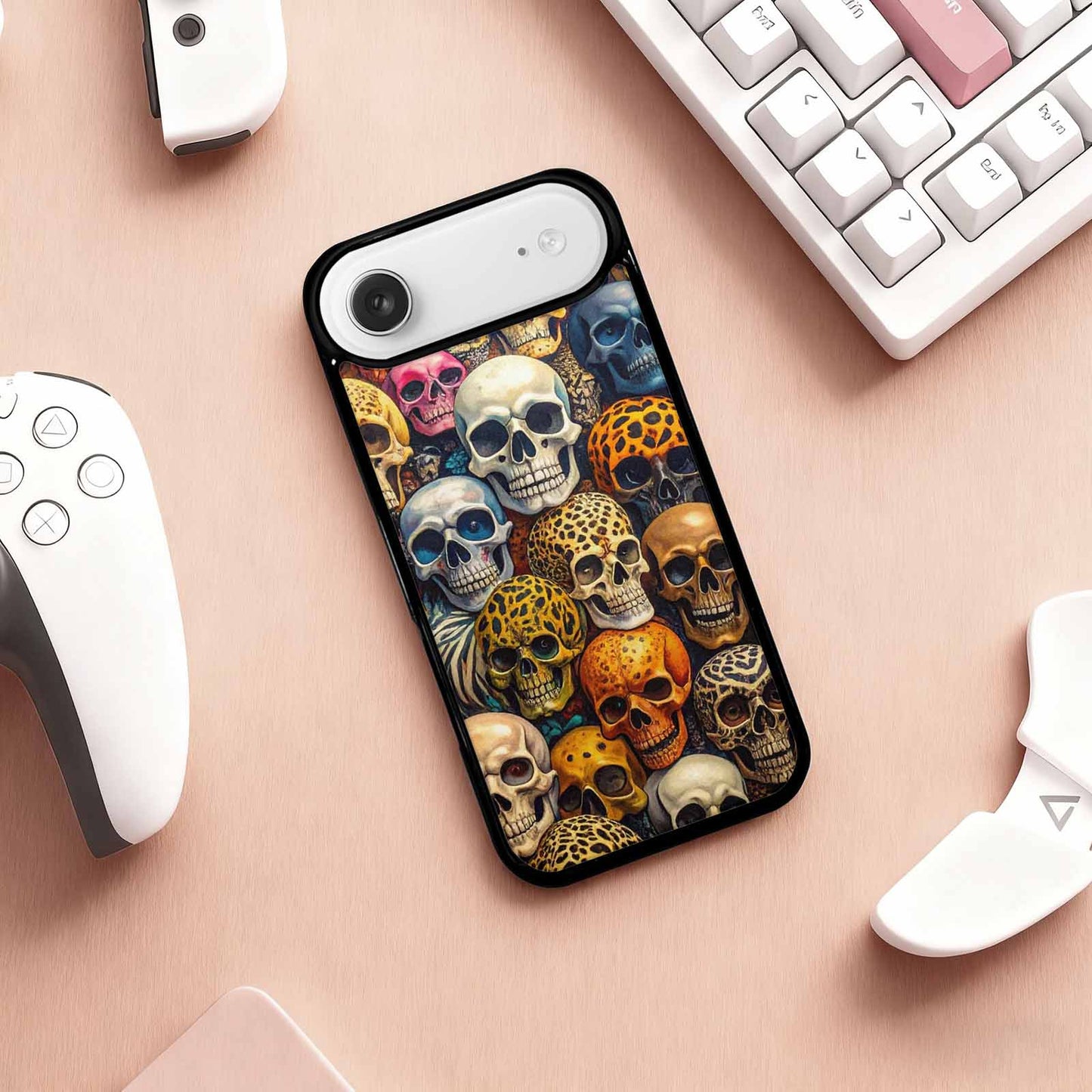 iPhone 17 Air Case — Skulls Pattern Hundreds Of Sma Gothic, Custom Art Phone Cover