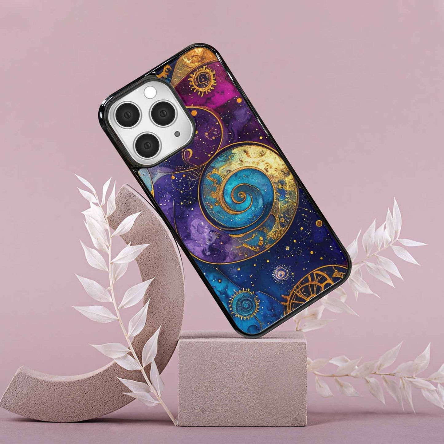 iPhone 15 Pro Max Case — Steampunk Galaxy Custom, Custom Phone Case