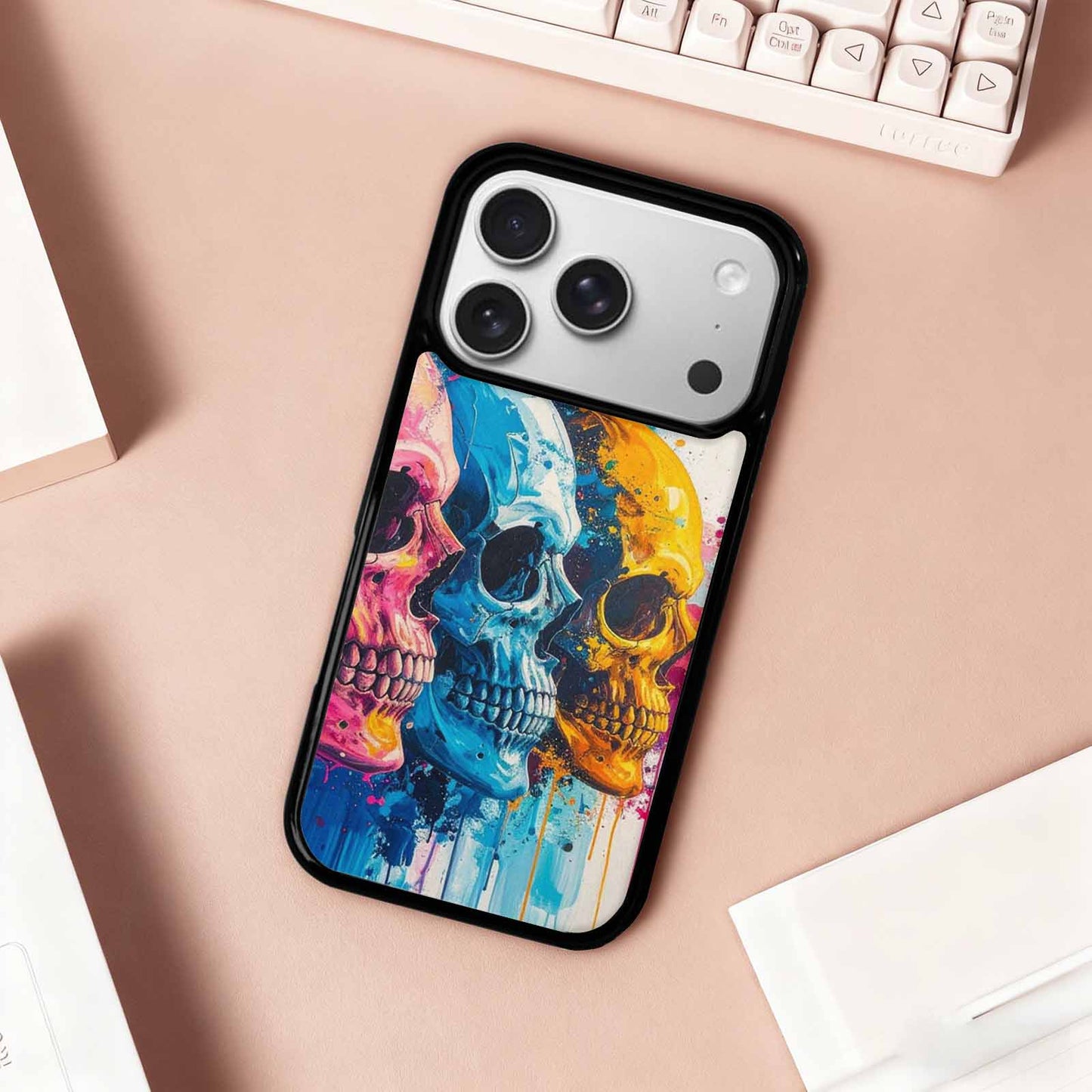 iPhone 17 Pro Case — Skull Dark Art Gothic Print Gothic, Unique Phone Case Design