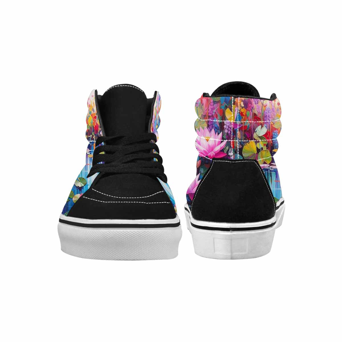 MEN'S Monet Impressionist High Top Canvas Grunge Shoes
