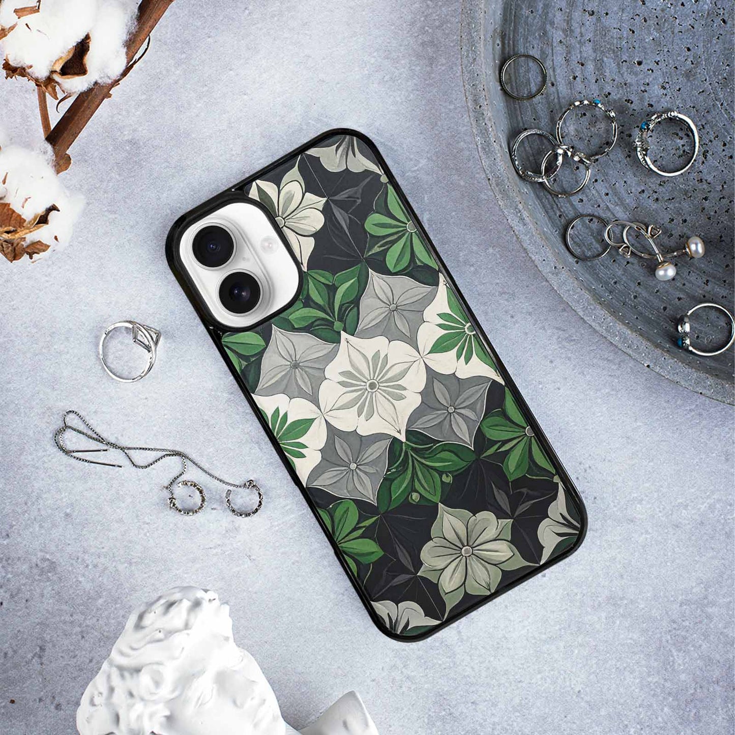 iPhone 16 Plus Case — Aromantic Flag Color Theme Small Rainbow, Custom Phone Case