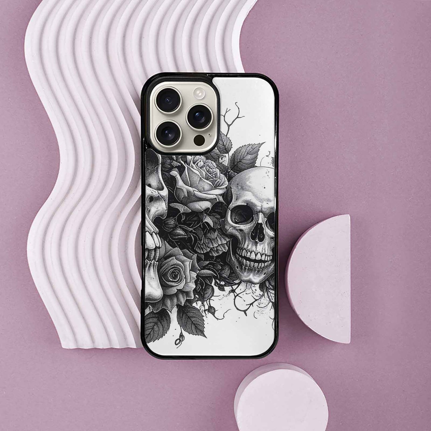 iPhone 16 Pro Max Case — Skull Gothic Art Dark Original, Custom Designed Case Cover