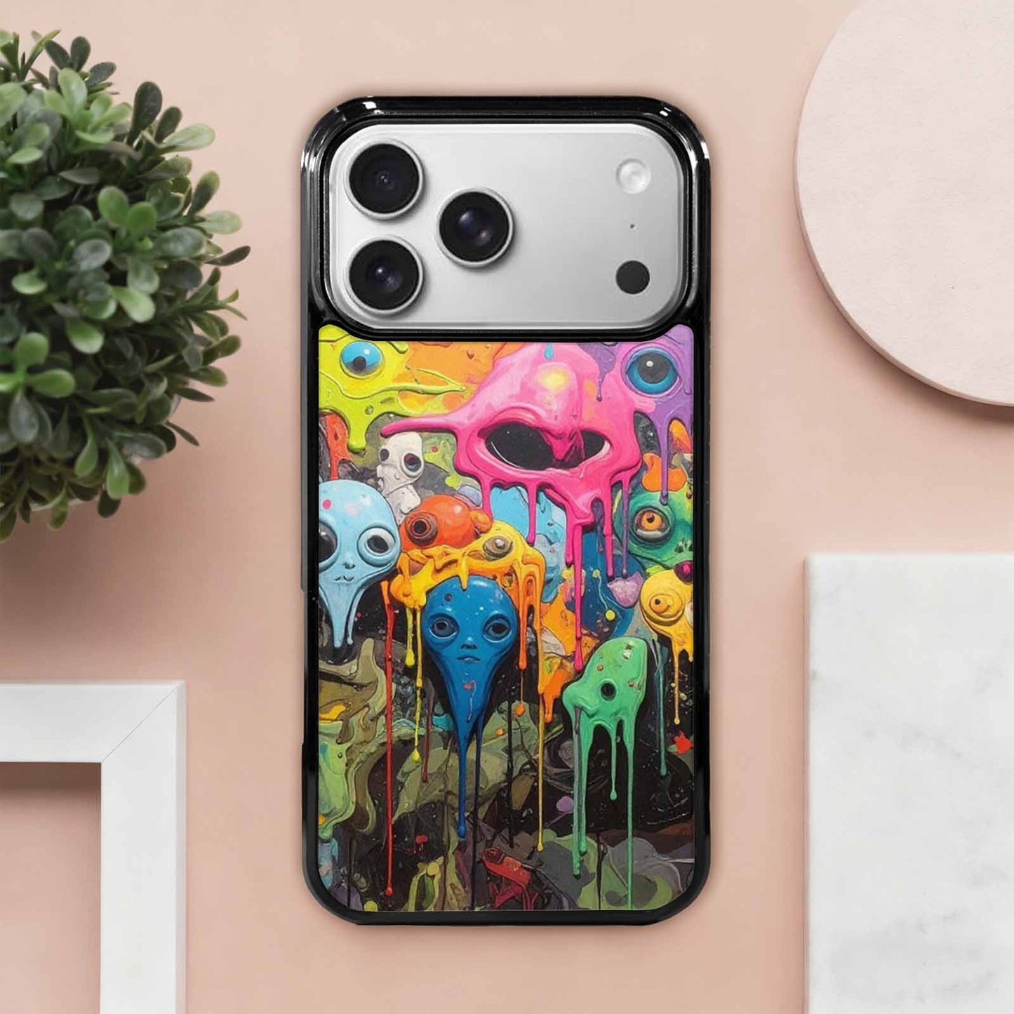 iPhone 17 Pro Max Case — Aliens Camomelting Aliens Patt Alien Scifi, Personalized Phone Case