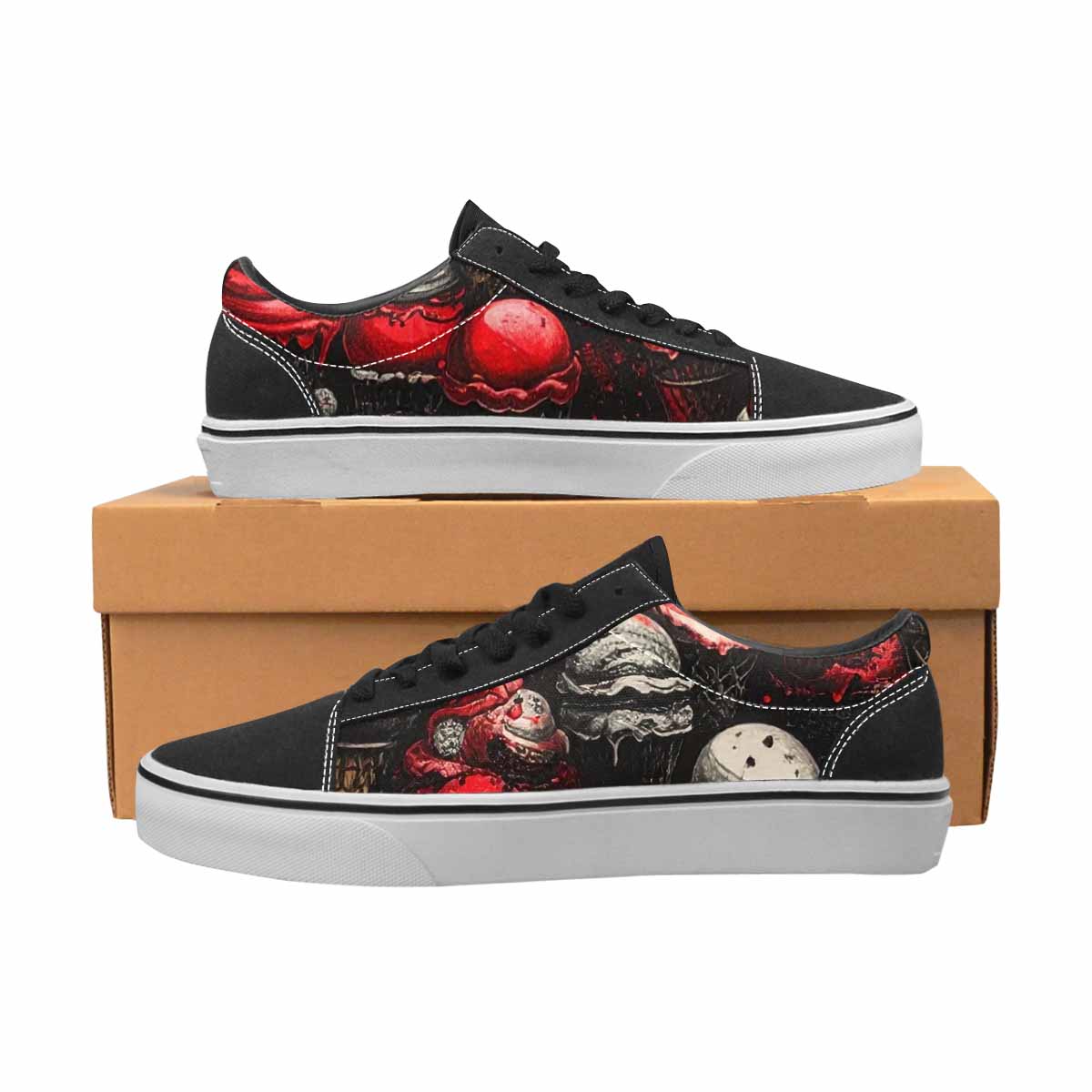 WOMEN'S Ice Cream Motif Lace-Up Canvas Dreamcore Shoes
