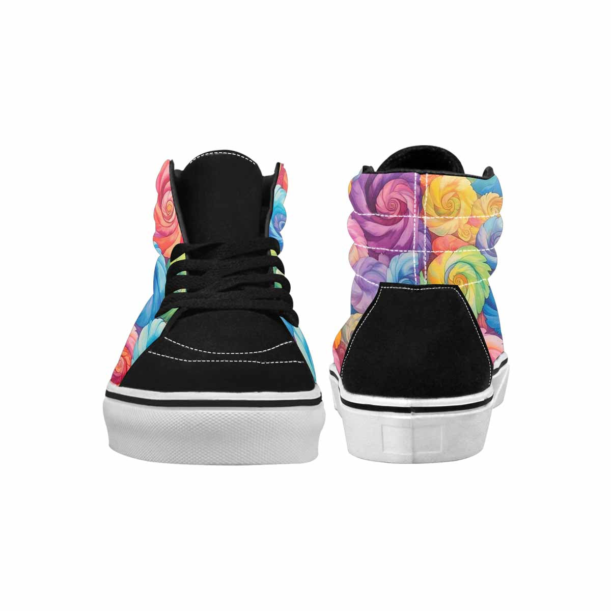 MEN'S Tie Dye Swirls Tie High Top Canvas Kaleidoscope Sneakers