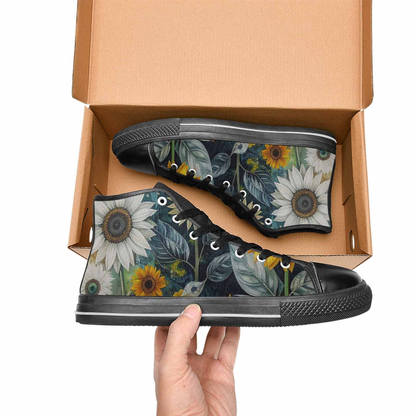 WOMEN'S Blend Melt Them High Top Canvas Vibrant Chaos Custom Shoes