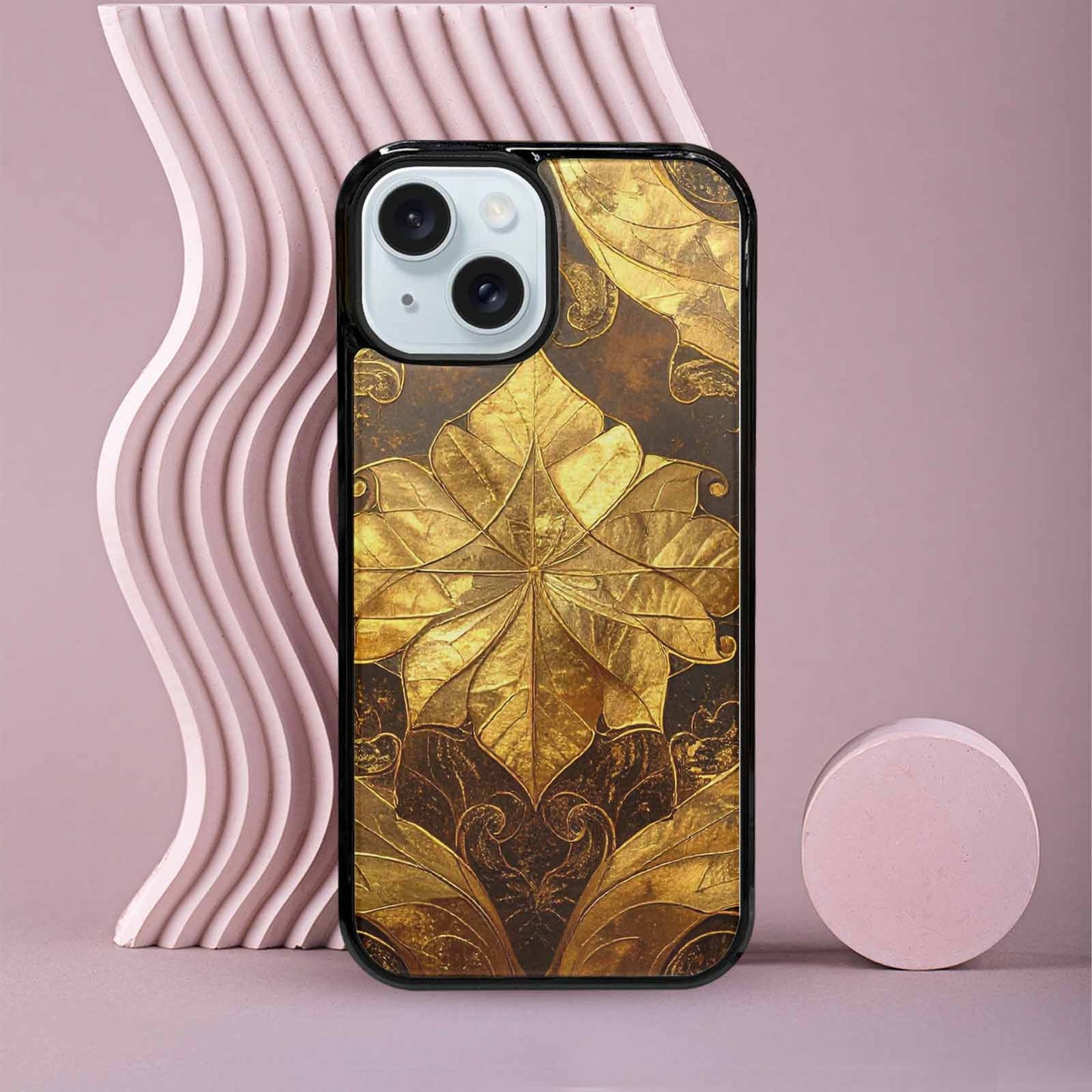 iPhone 15 Case — Klimt Gold Leaf Artwork Pattern, Custom Made Phone Cover