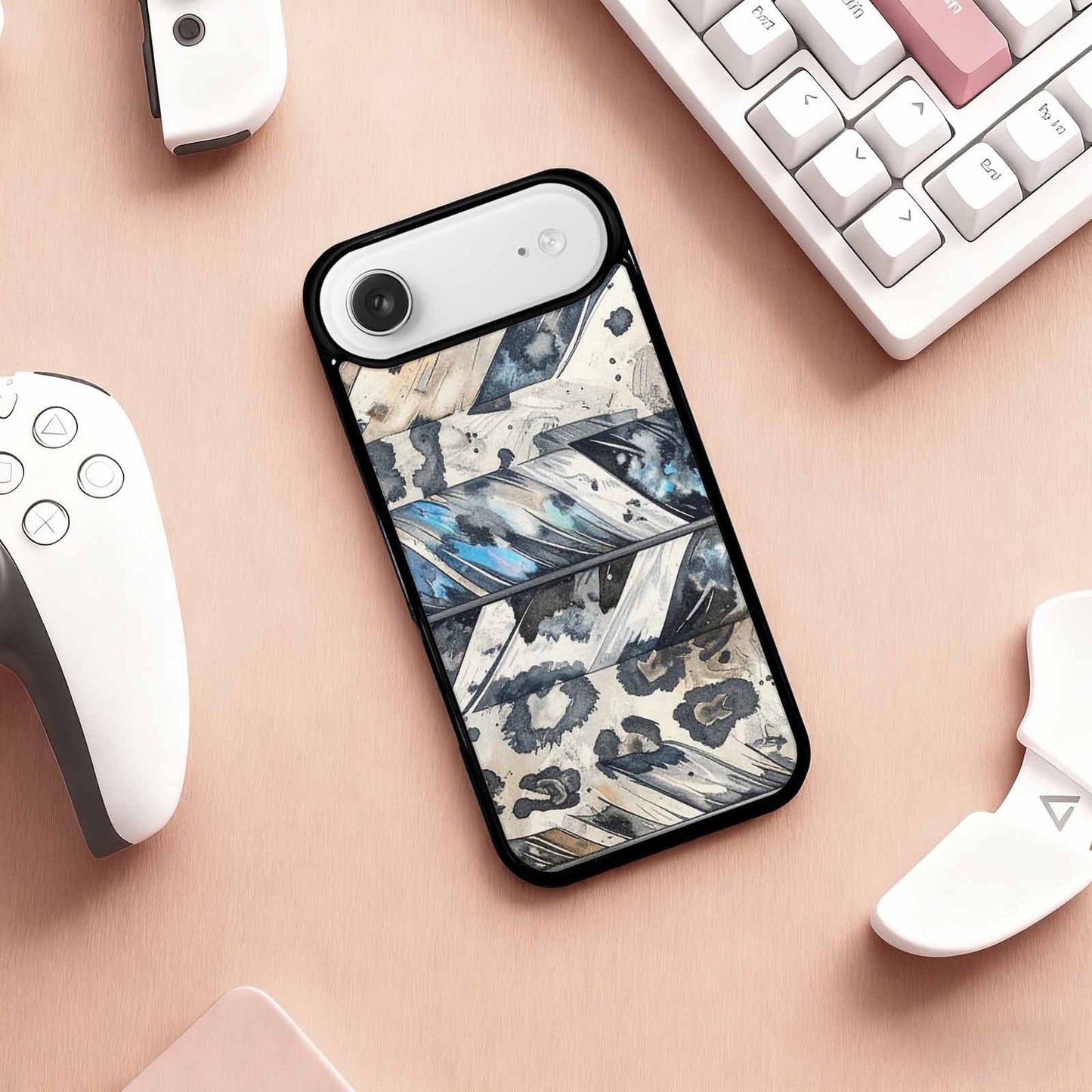 iPhone 17 Air Case — Iridescent Leopard Print Arrow Animal Print, Personalized Phone Case