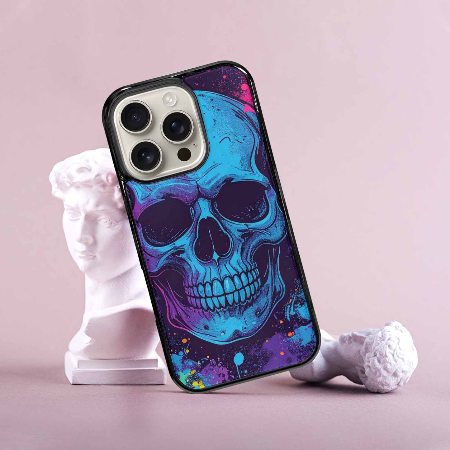 iPhone 16 Pro Case — Skulls Splatter Comic, Unique Phone Case Design
