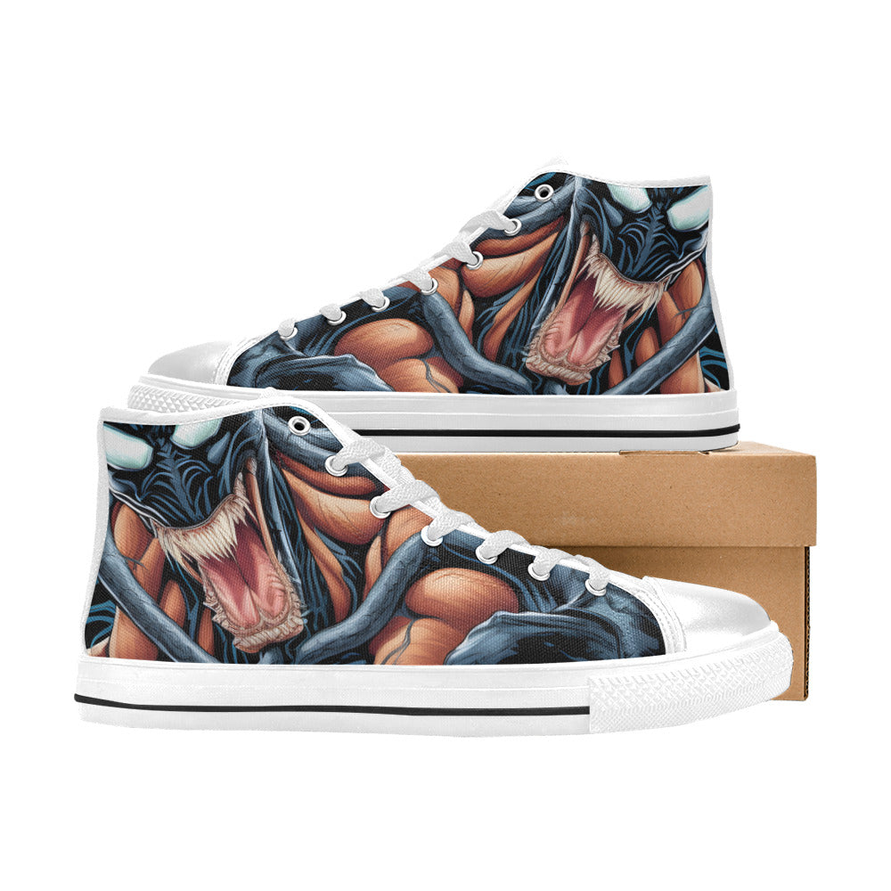 MEN'S Cc Demon Men’S High Top Canvas Grunge Custom Sneakers