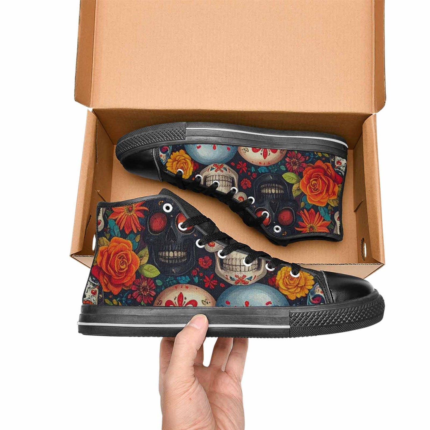 MEN'S Skull High Top Canvas Dreamcore Shoes