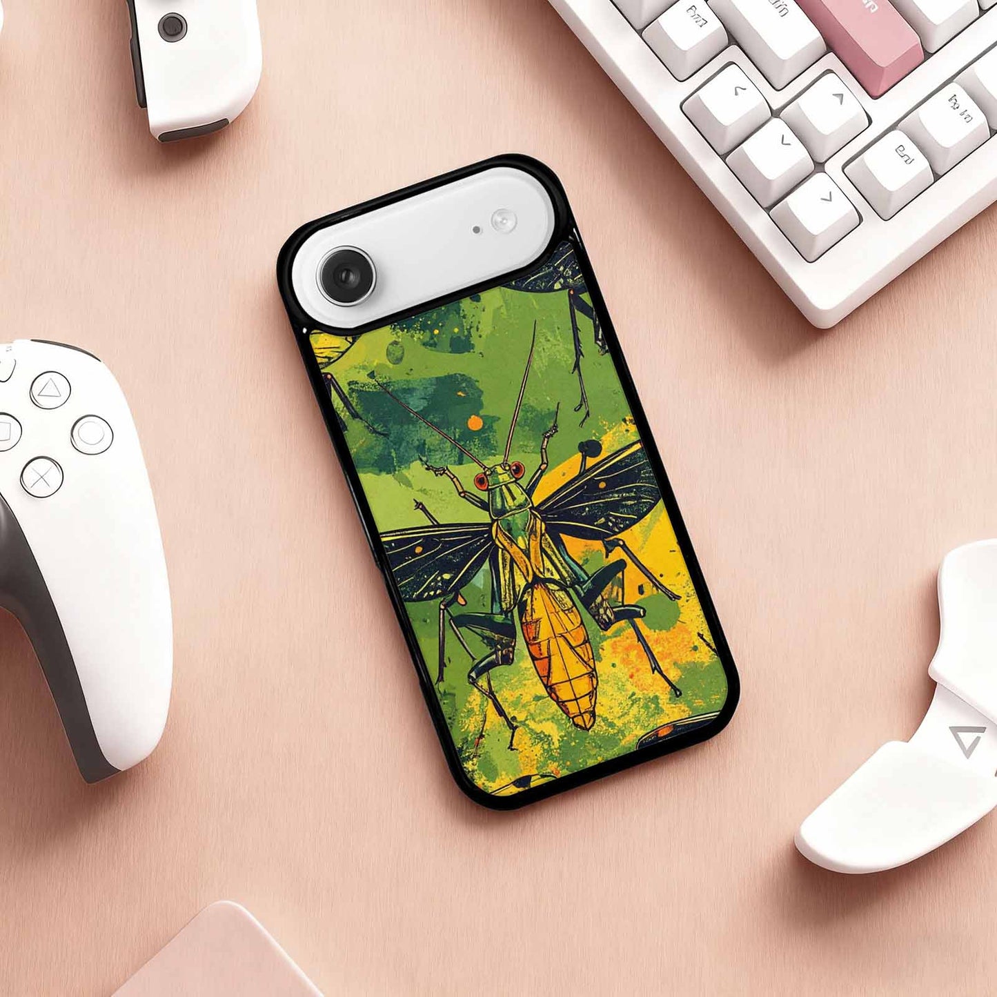 iPhone 17 Air Case — Hand Drawn Entomology Praying Original Art, Customized Protective Case