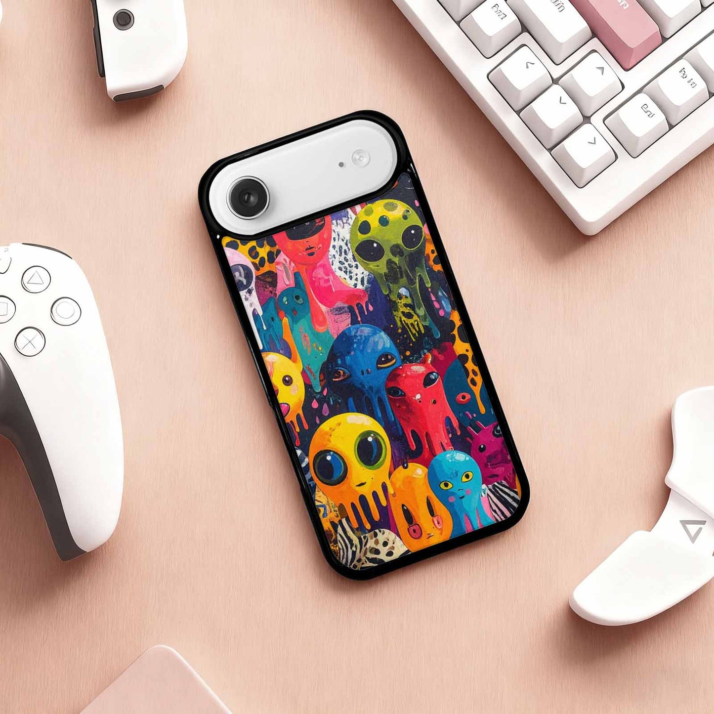 iPhone 17 Air Case — Melting Aliens Pattern Hundreds Of Alien, Custom Art Phone Cover