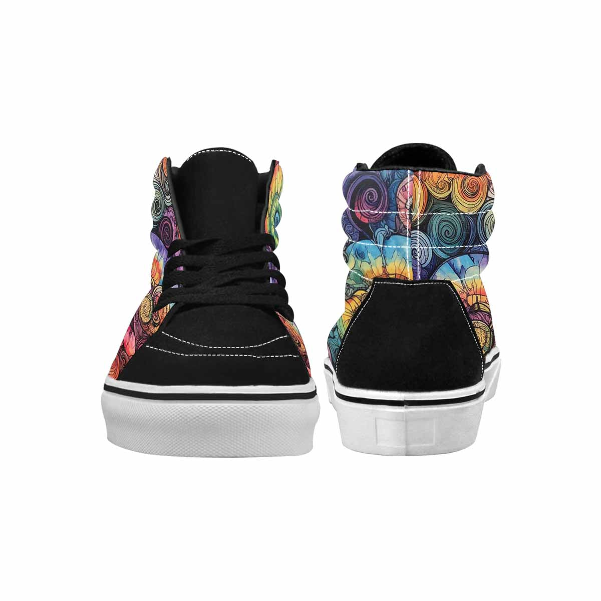 MEN'S Tie High Top Canvas Melting Art Sneakers